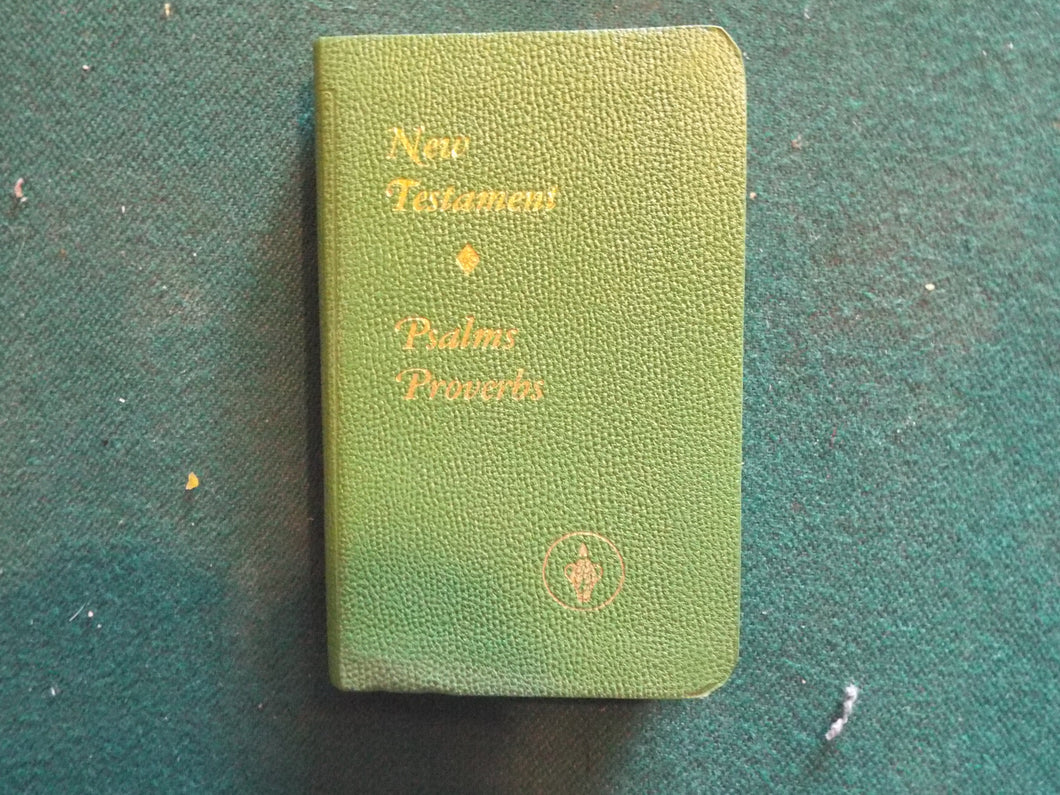 New Testament Pocket Size. New but shows wear from storage