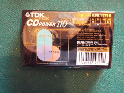 TDK Cassette tape High Bias 11o minutes. New