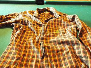 Brown plaid Wrangler shirt Size mens Sm