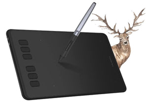 HUION Drawing Tablet Inspiroy H640P Small Graphics Tablet with Battery-Free Stylus 8192 Pressure Sensitivity, 6 Hot Keys for Digital Art & Design, Compatible with Mac, Windows, Android & Linux