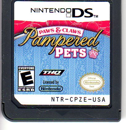 Nintendo DS:  Paws & Claws Pampered Pets (used in good condition - no instructions or box. Game Only)